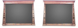 Egyptian style neoclassic inlaid wall mirrors 1