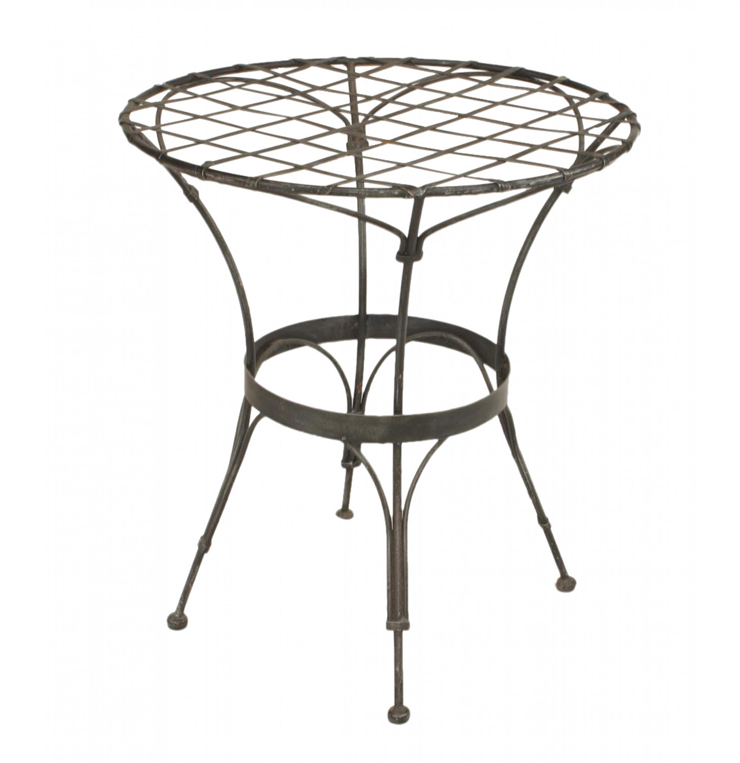 Outdoor iron round cafe table 1
