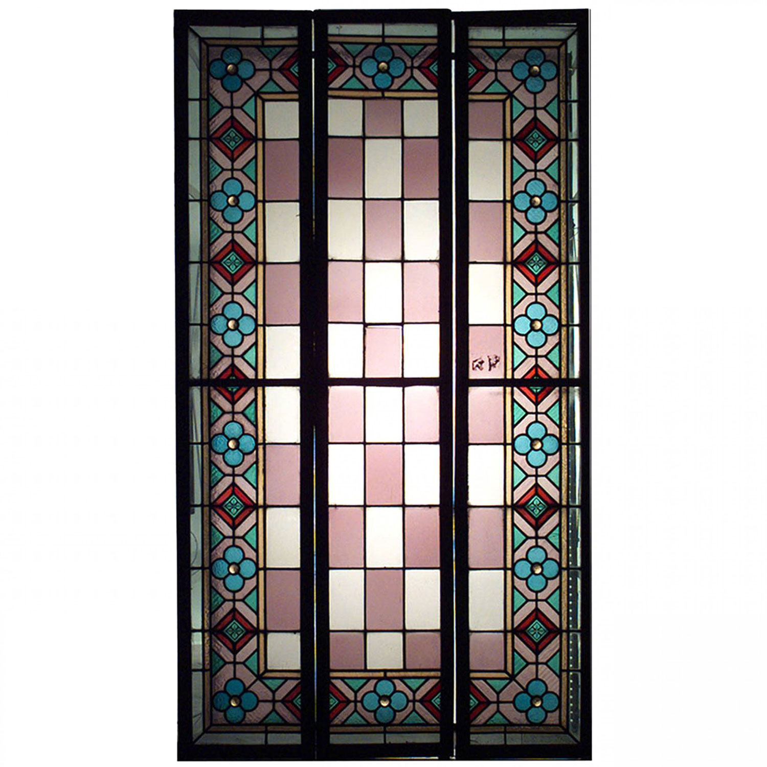 English arts crafts stained glass window panels 1