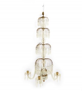 English regency style crystal wall sconce