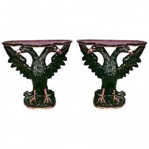 Continental double eagle gilt console table