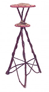 Rustic adirondack willow pedestal