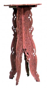 Art nouveau stripped floral pedestal