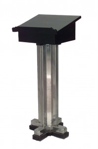 Art deco lacquer chrome lectern