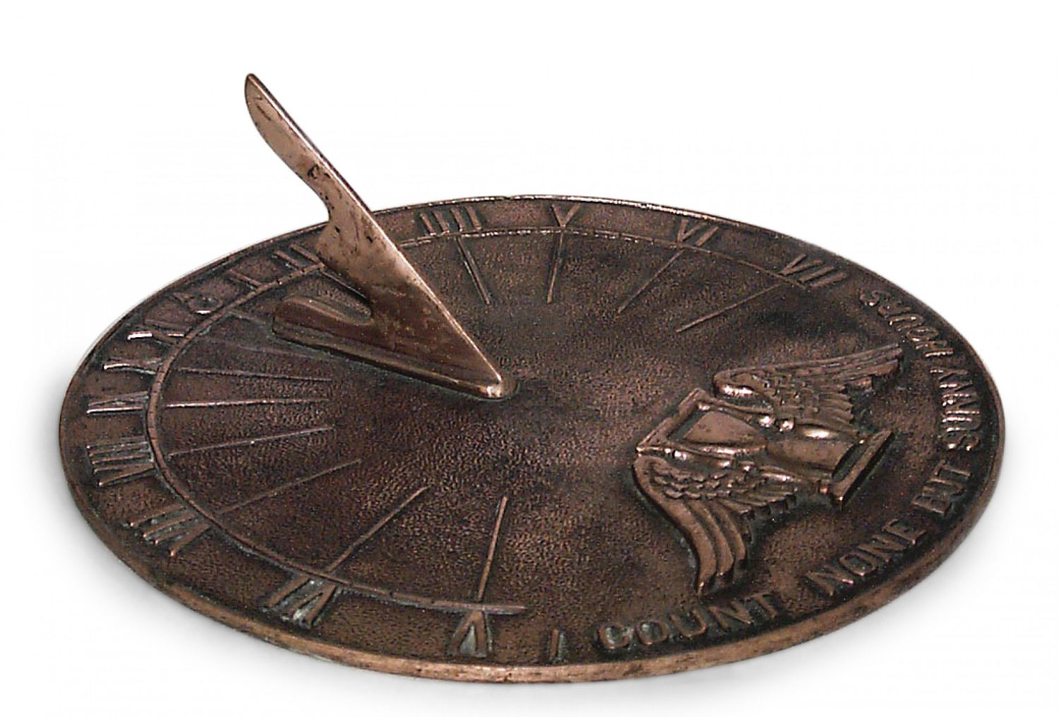 American Mid Century brass sundial