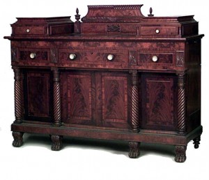 American empire mahogany sideboard
