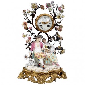German meissen porcelain clock 1