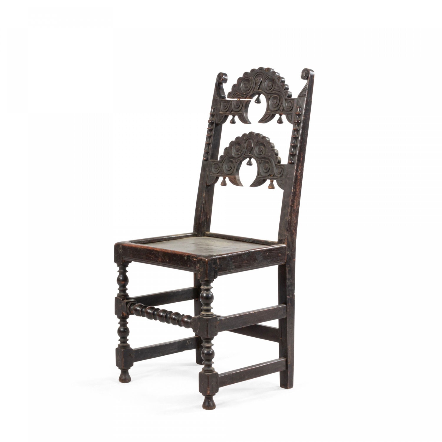 English charles ii derbyshire side chair