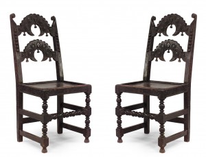 English charles ii derbyshire side chairs 1