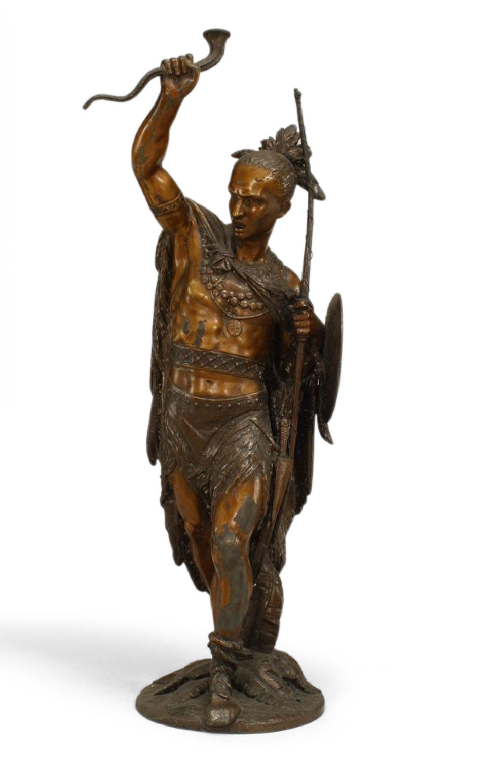 Lacquered native american warrior