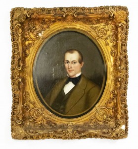 American victorian man in brown suit portrait