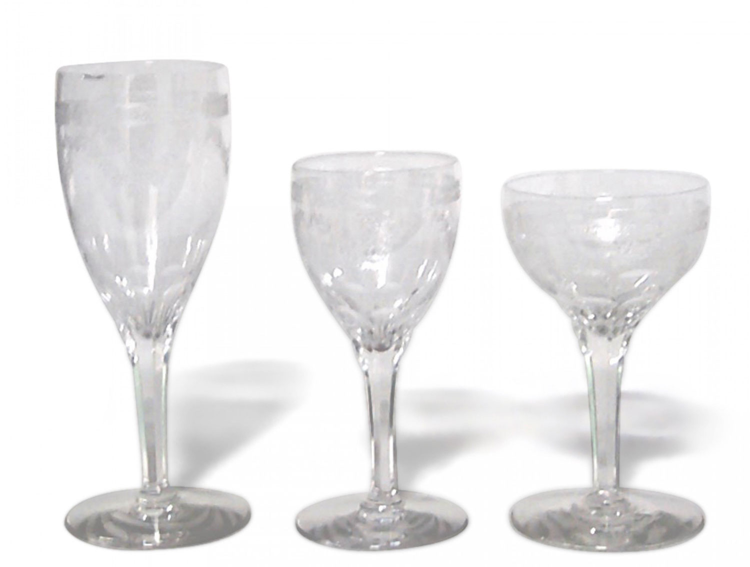 Set of 16 french victorian crystal glass set