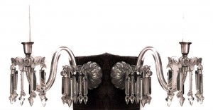 English victorian waterford crystal wall sconces