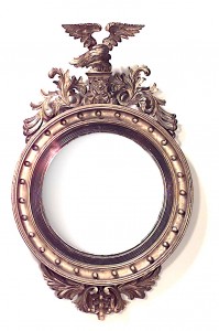 American federal gilt carved convex mirror 1