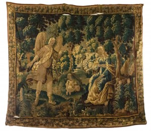 Belgian woven tapestry with angels 1