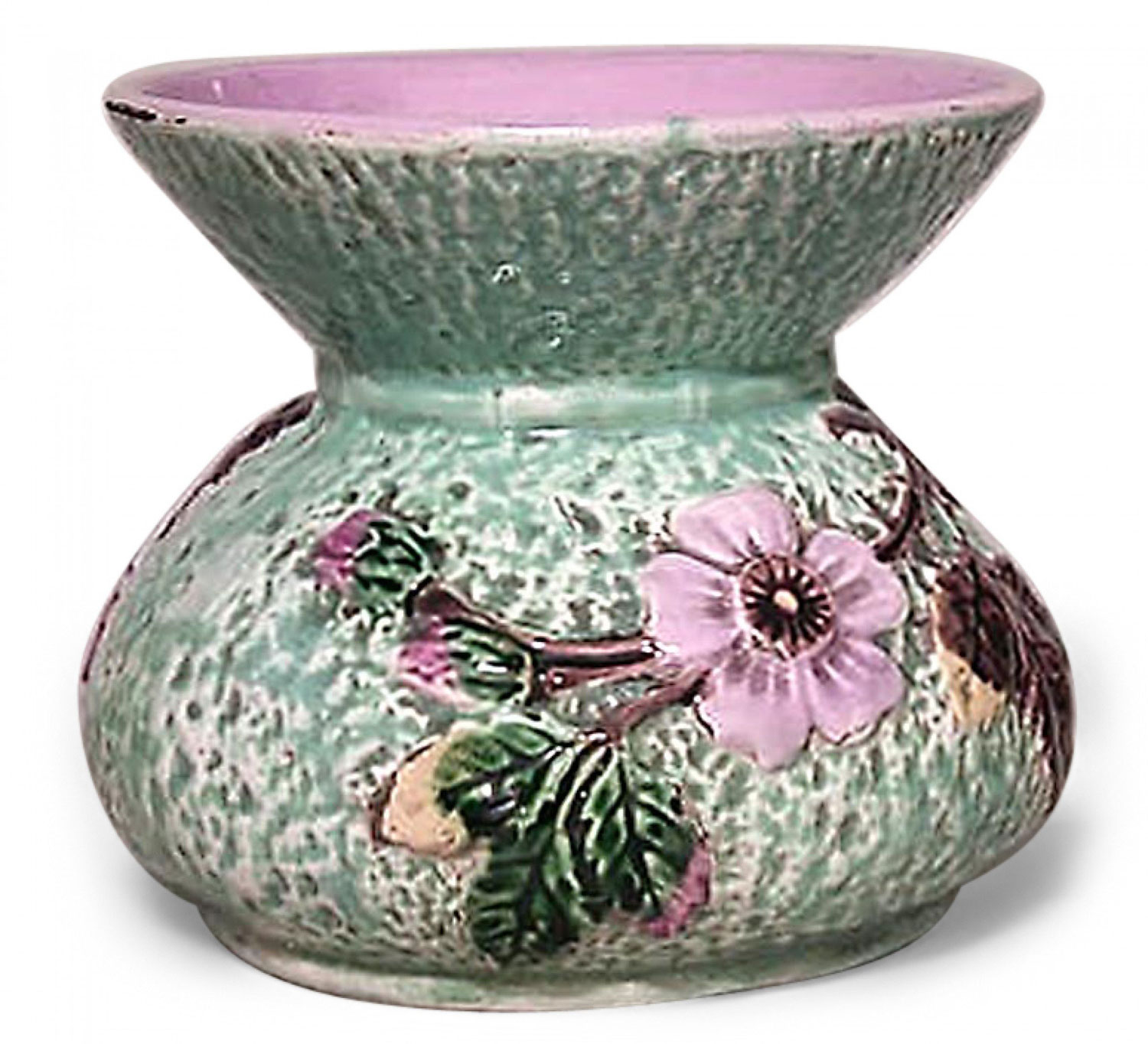 French victorian floral porcelain vase spittoon