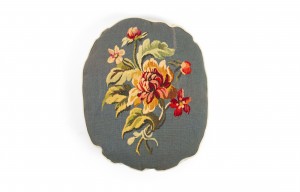 French Victorian Aubusson Pillow with Floral Design