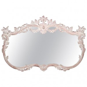 French louis xv style bleached wood wall mirror 1