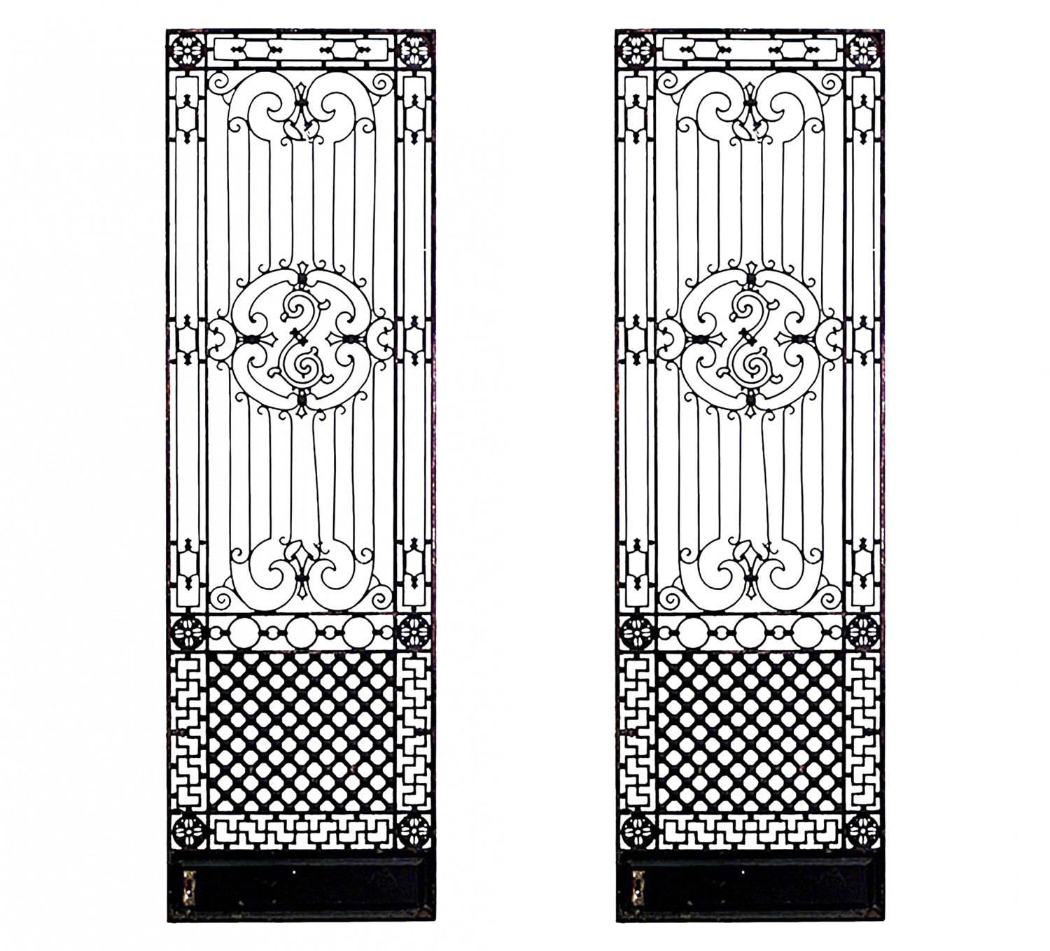 American victorian iron filigree gates
