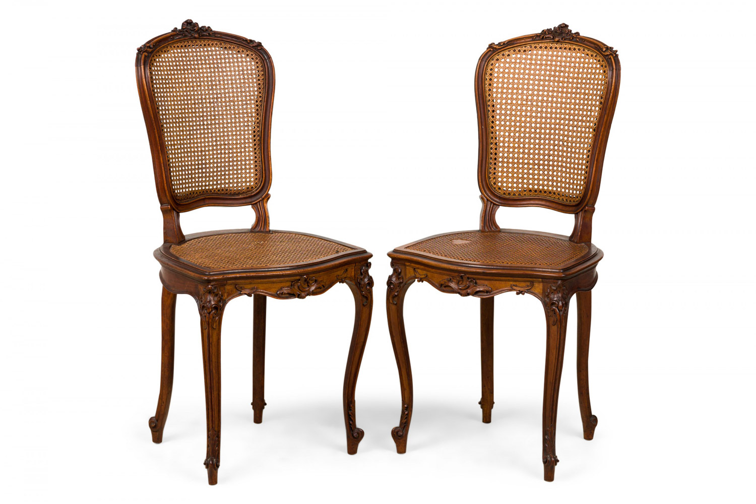 French louis xv walnut side chairs 7