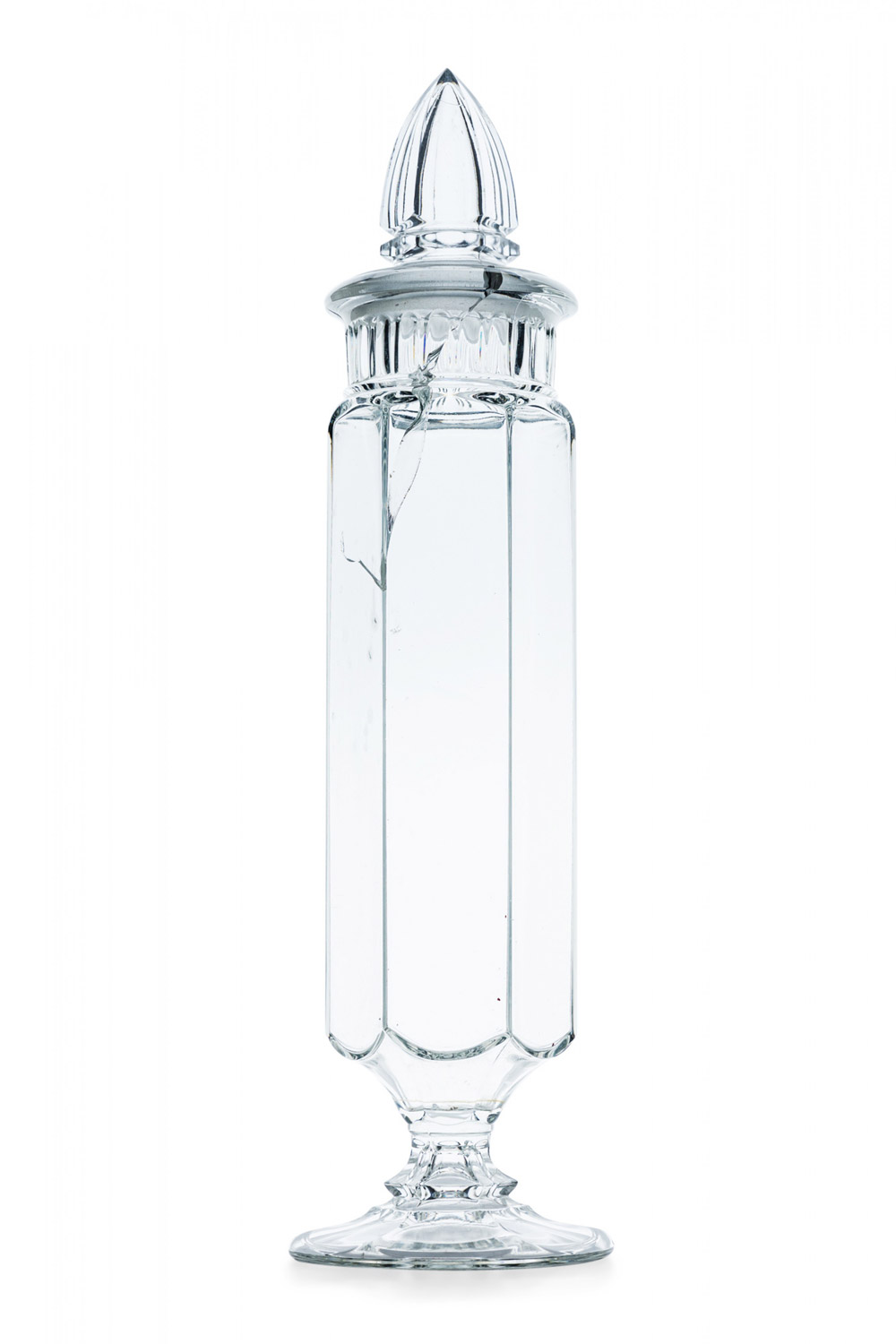 Large glass apothecary jar