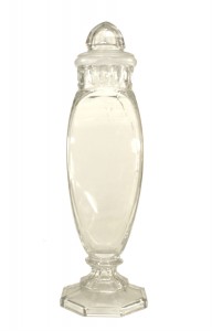 Large glass apothecary jars 2