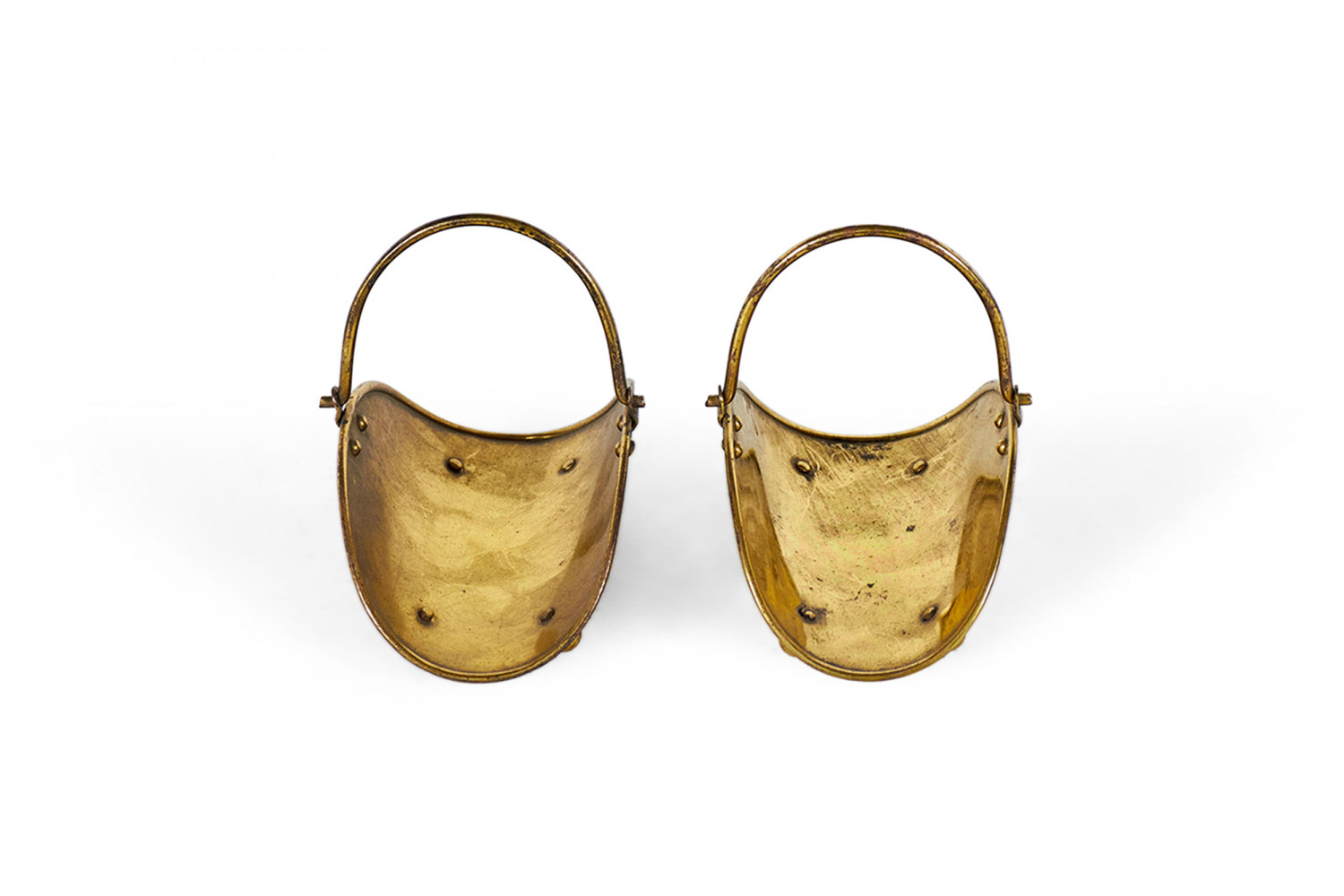 English country brass log holders