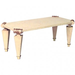 French travertine marble coffee table