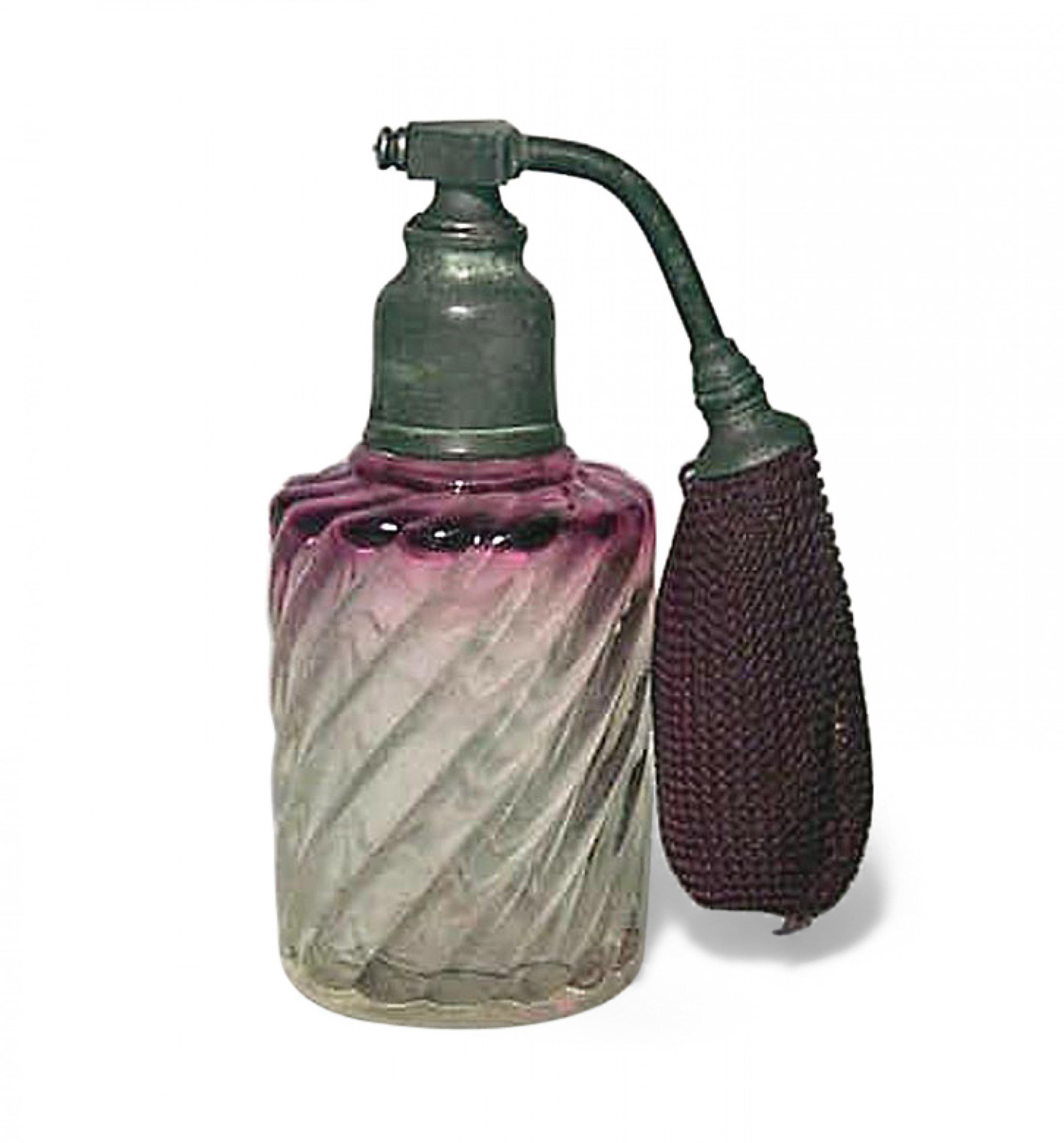 French victorian cranberry baccarat crystal perfume atomizer 1