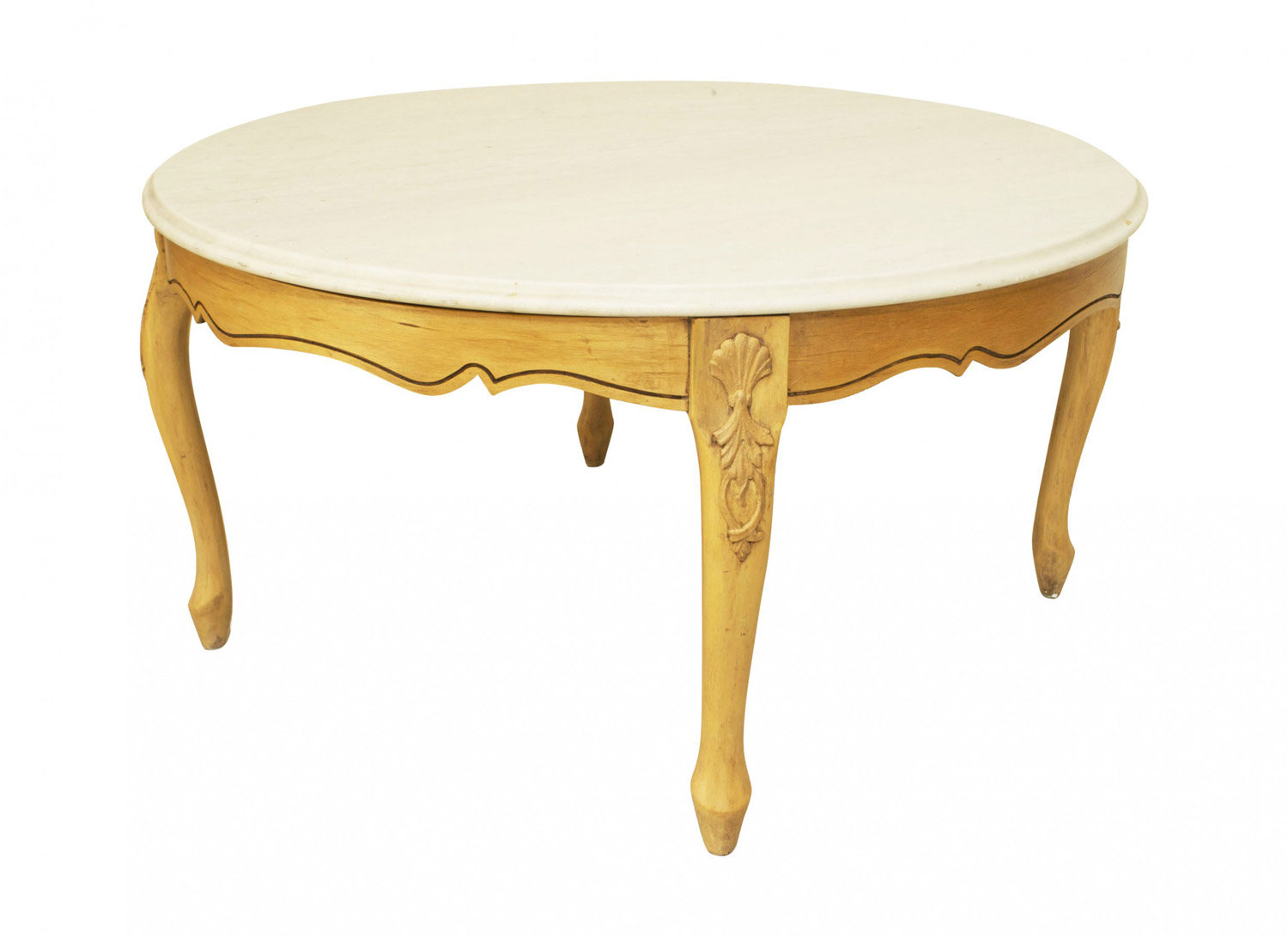 French louis xv marble top coffee table
