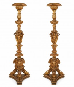Pair louis xvi gilt pedestal 3