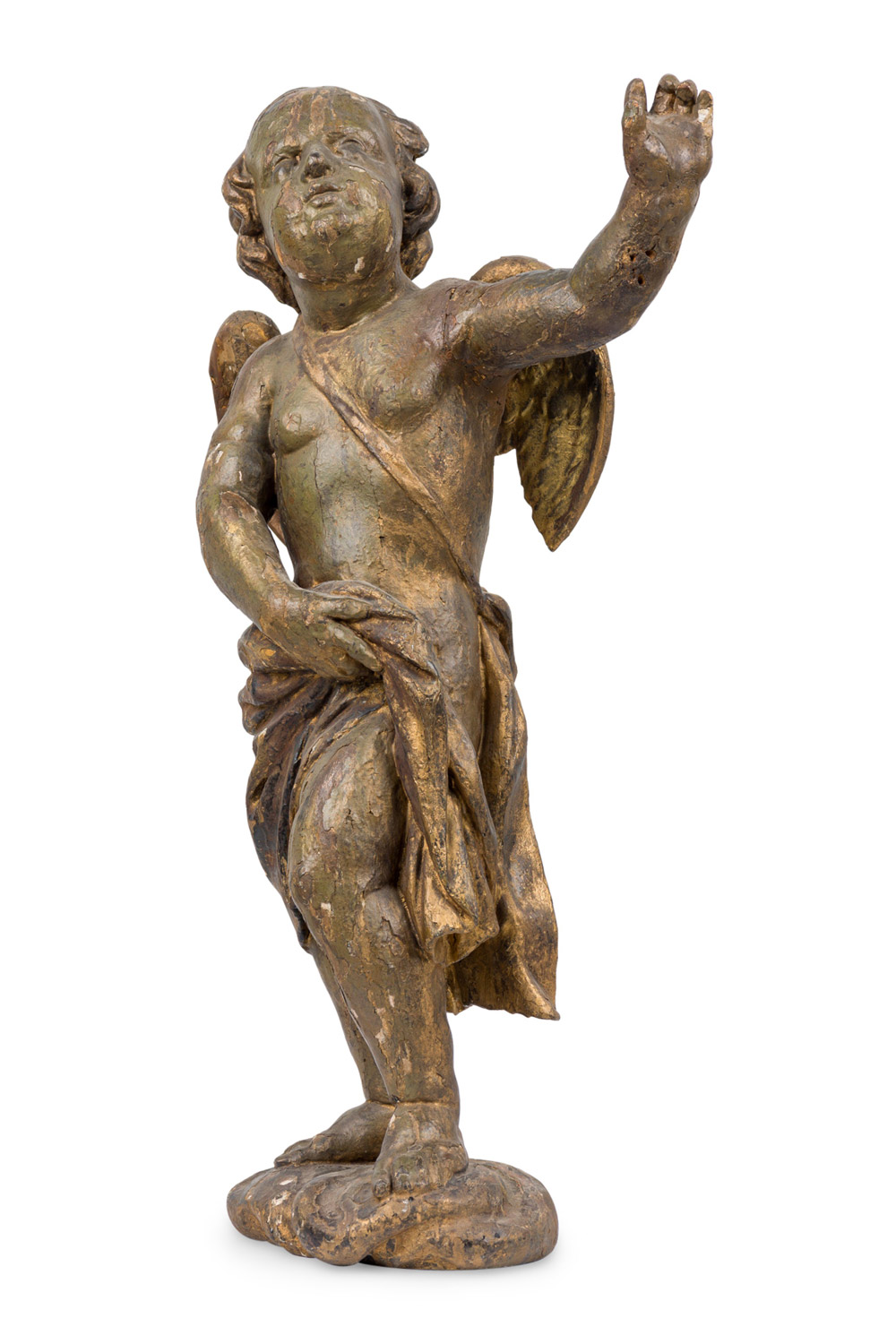 Italian rococo gold painted cupid 1