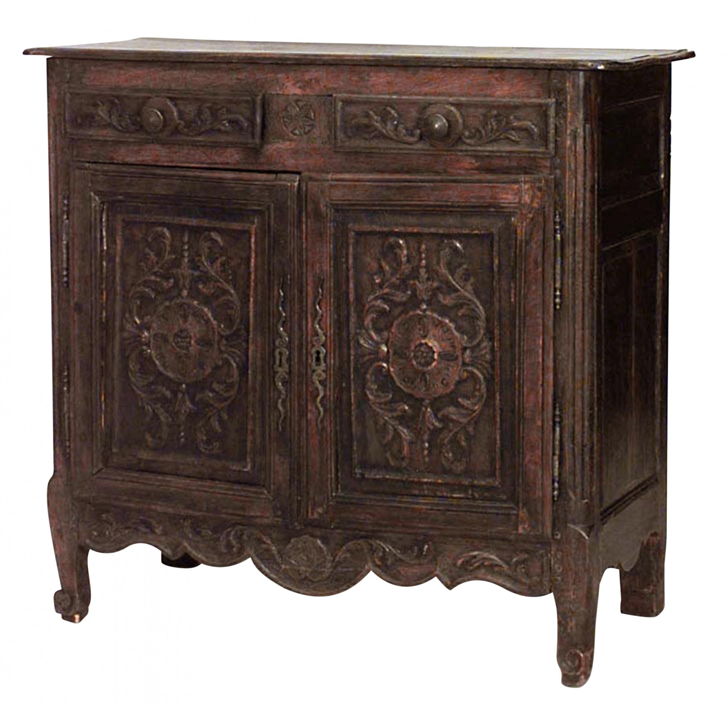 French provincial walnut sideboard