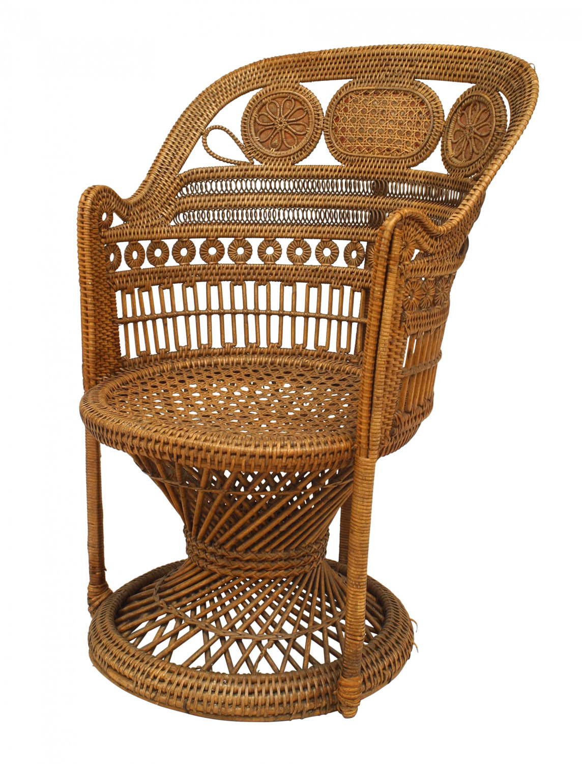 English regency wicker arm chair 8