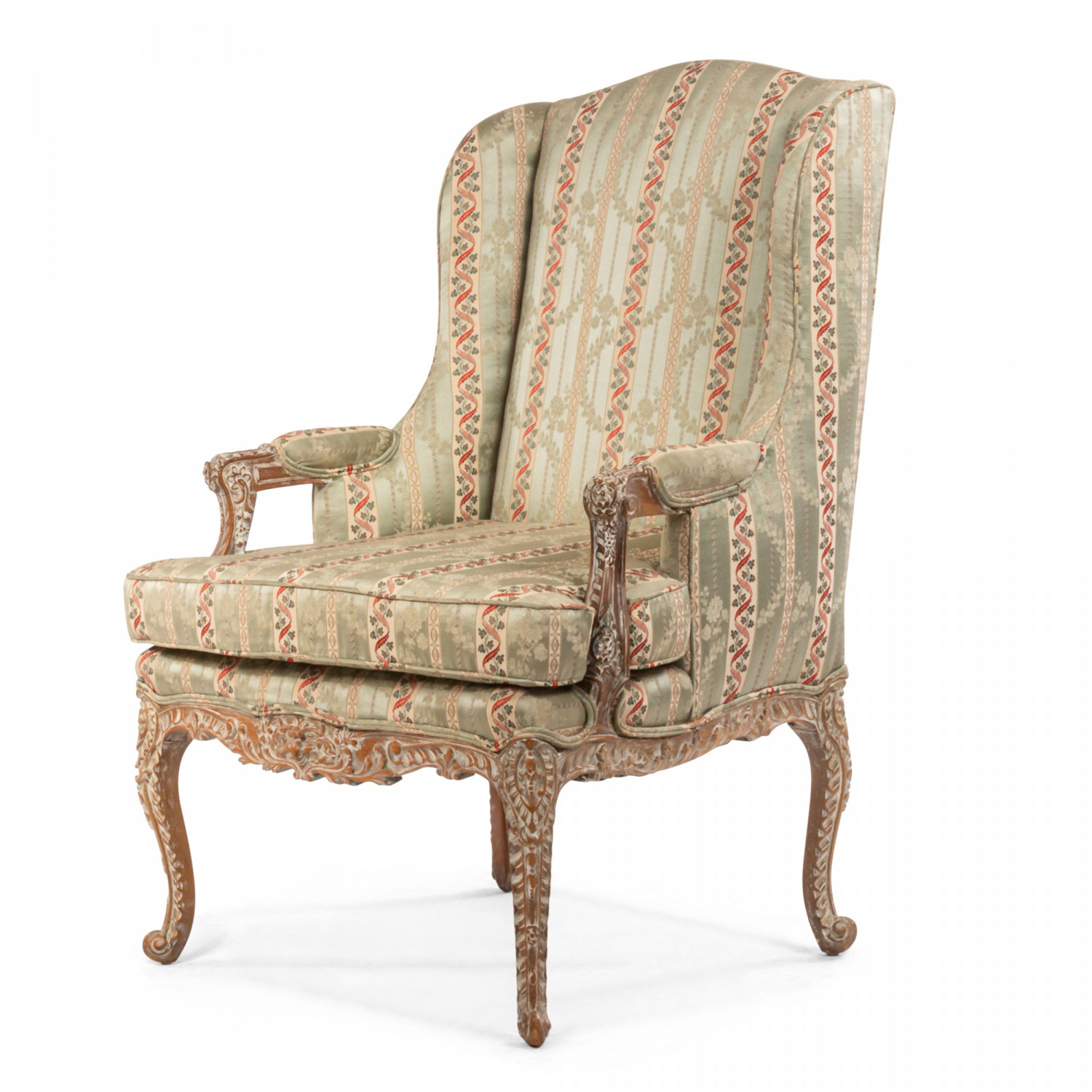 French regence bleached arm chair