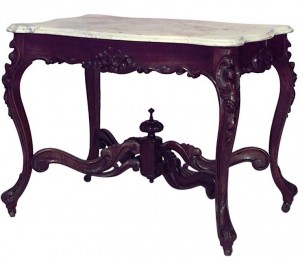 American victorian marble top center table 1