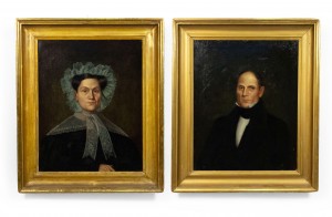 American country male and female portraits