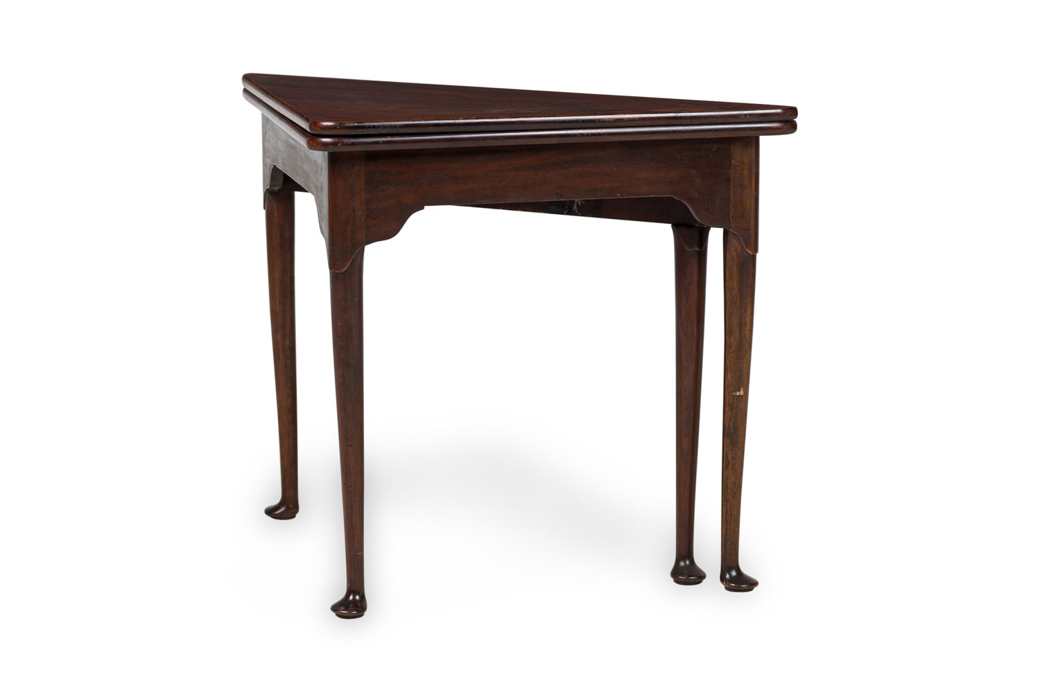 English georgian mahogany flip top console table