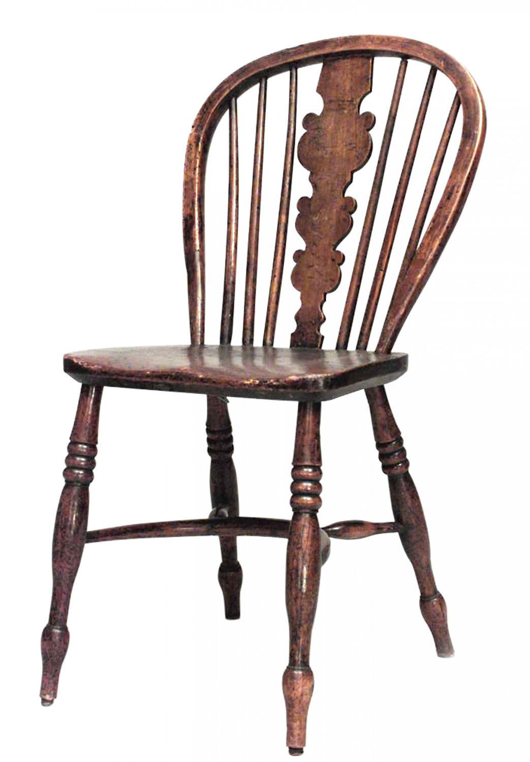 English country walnut windsor side chairs 1