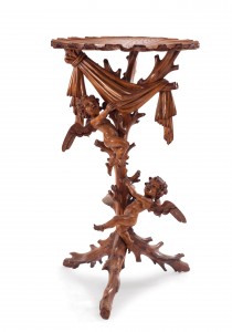 Italian venetian carved fruitwood pedestal 1