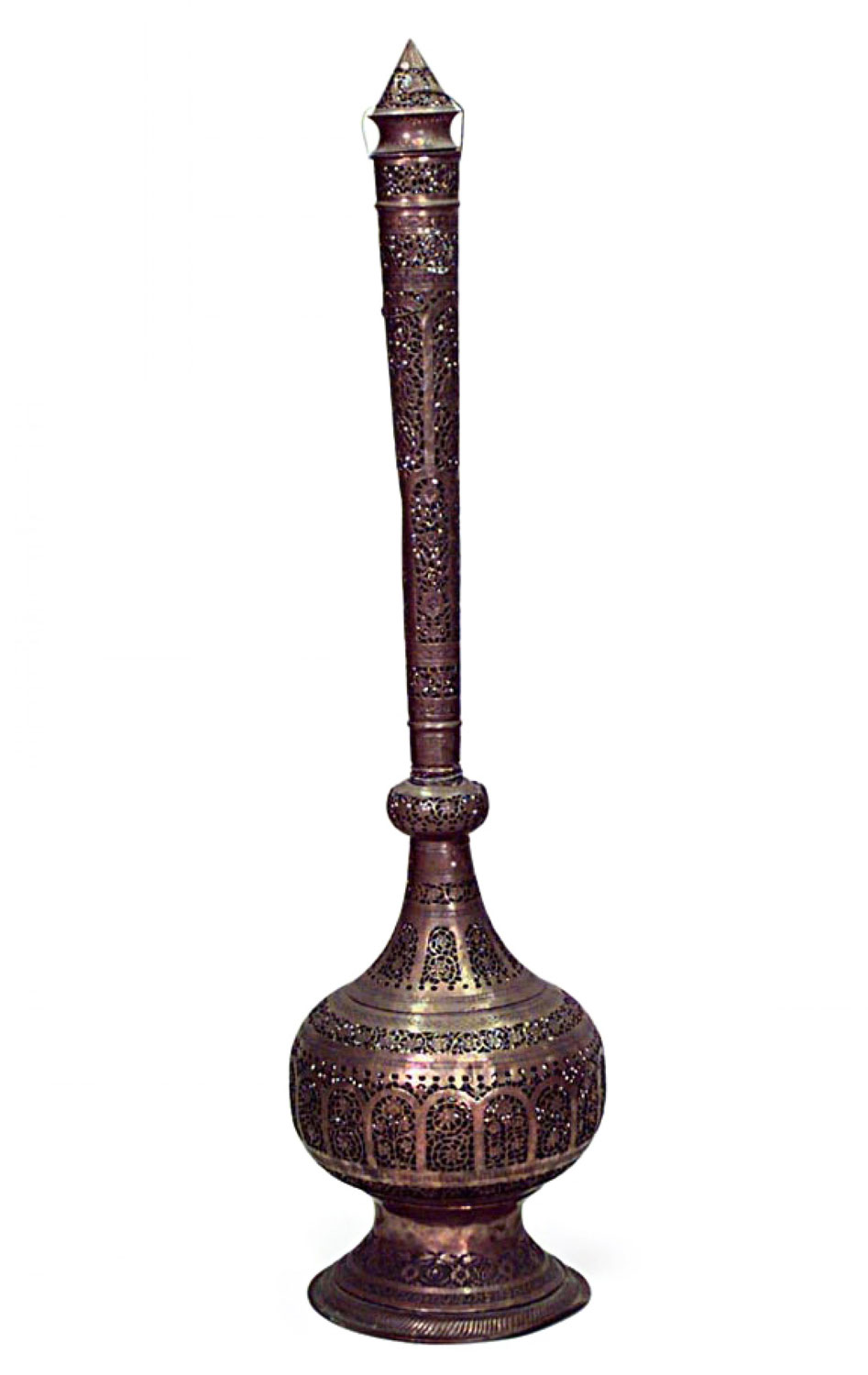 Moorish copper filigree incense burner 1