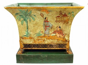 English regency chinoiserie pot 1