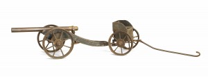 French victorian bronze cannon model