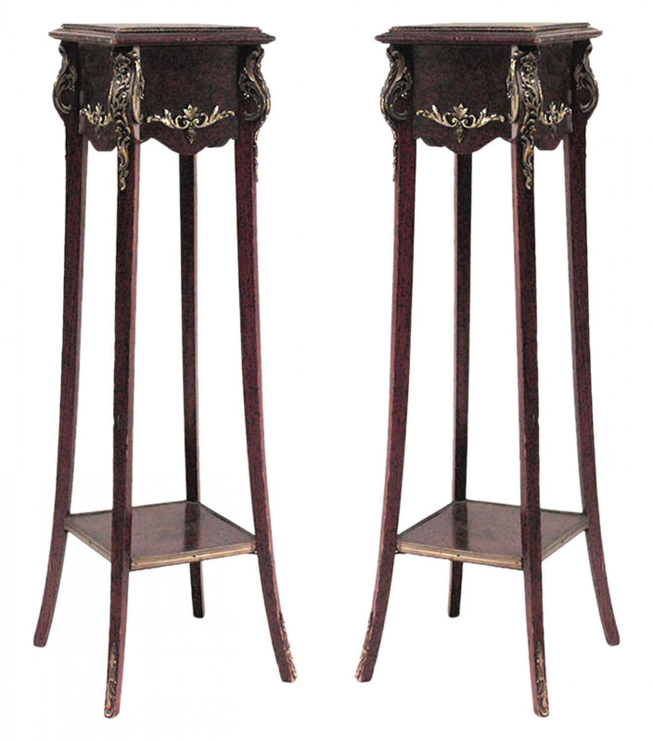 Pair of louis xv mahogany pedestals