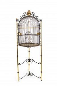 French victorian iron bird cage 1
