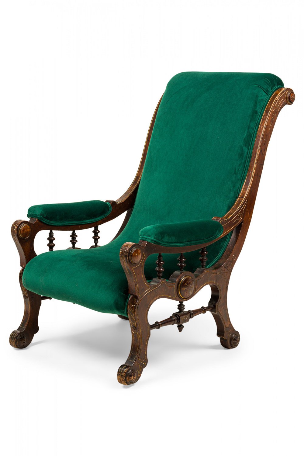 Victorian eastlake walnut arm chair