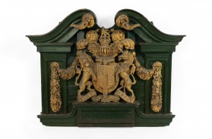 English georgian painted unicorn and lion coat of arms 1