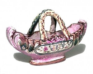 Italian porcelain boat shaped centerpiece