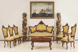 Italian venetian gold living room set 1