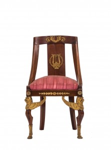 French empire mahogany side chair 1